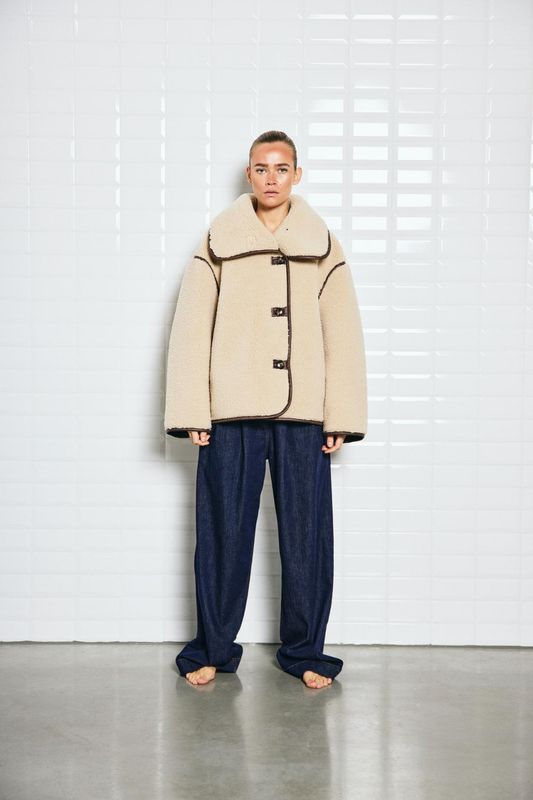 WithBlack WBLDAJANA PILE JACKET birch 00001410