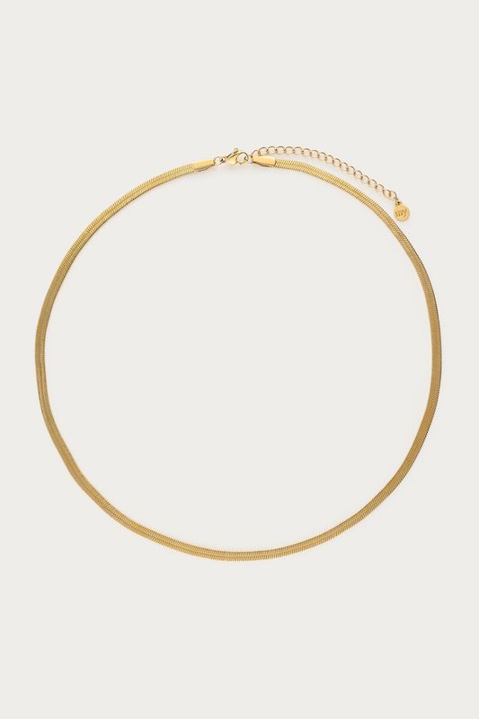 My Jewellery Platte schakelketting dun Gold MJ04930
