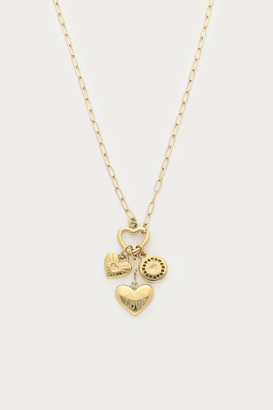 My Jewellery Necklace open heart candy charms Gold MJ17097