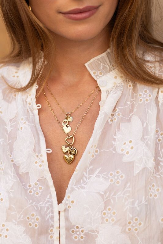 My Jewellery Necklace open heart candy charms Gold MJ17097