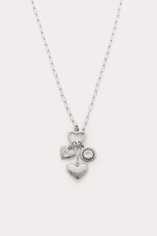 My Jewellery Necklace open heart candy charms Silver MJ17097