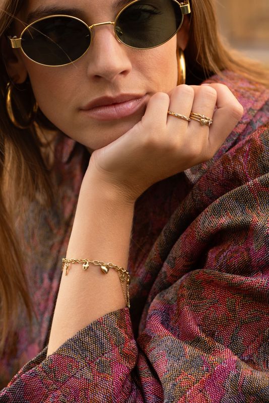 My Jewellery Ring triple true love strass pearl Gold MJ14834