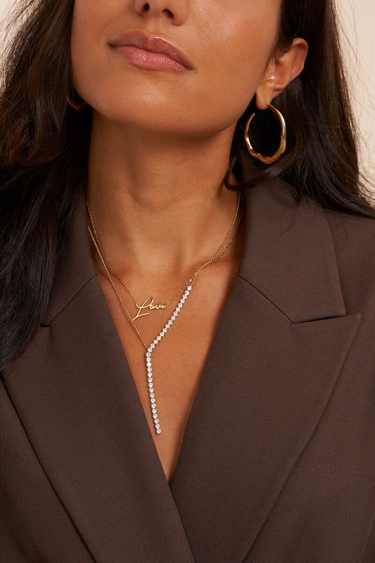 My Jewellery Necklace strass Y Gold MJ17008