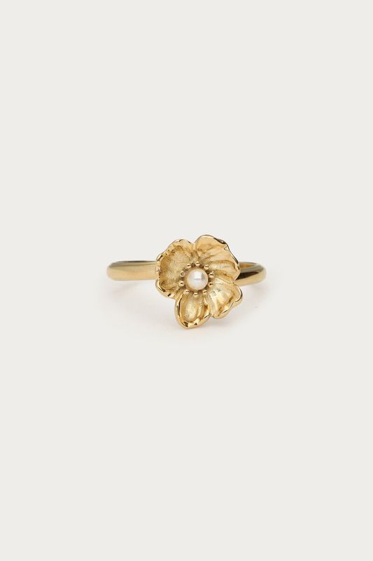 My Jewellery Ring klaproos pearl Gold MJ13783