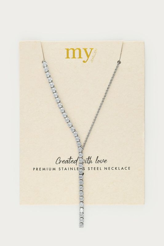 My Jewellery Necklace strass Y Silver MJ17008