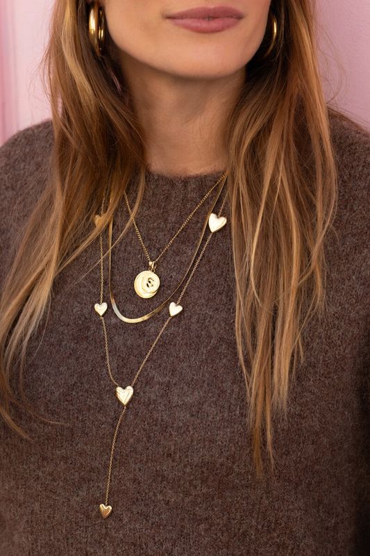 My Jewellery Necklace long hearts Gold MJ12549