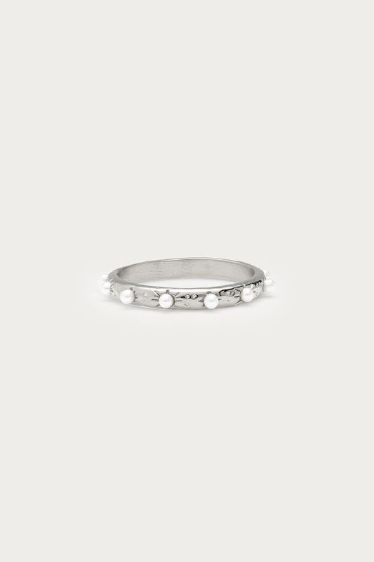 My Jewellery Ring fine hammered pearls Silver MJ17038