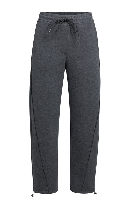 YaYa Jersey wijde broek HOLE BLACK MELANGE 01-309288-609