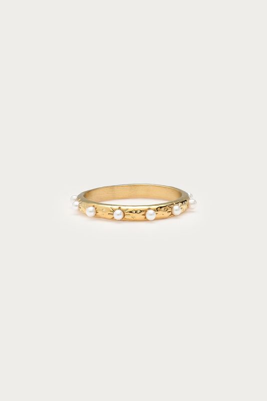 My Jewellery Ring fine hammered pearls Gold MJ17038