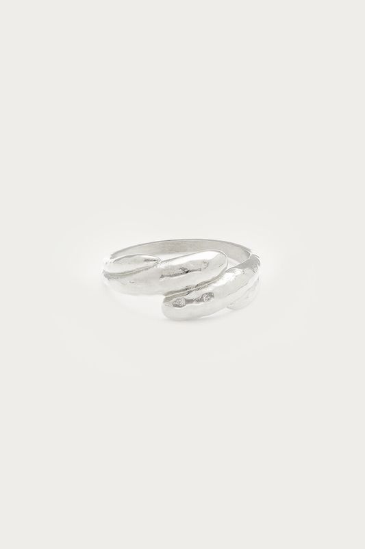 My Jewellery Ring wave hammered Silver MJ17037