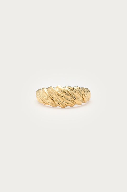 My Jewellery Ring hammered croissant Gold MJ17034