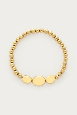 My Jewellery Bracelet over & round steel beads Gold MJ16896