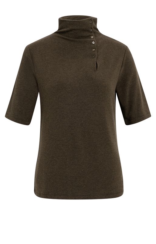 YaYa Zachte, geborstelde top SLATE BLACK BROWN ME 01-709415-609
