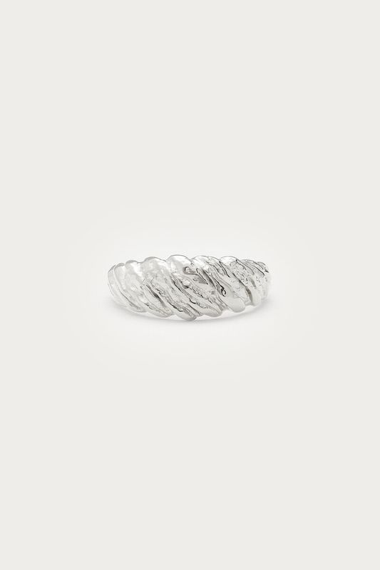 My Jewellery Ring hammered croissant Silver MJ17034