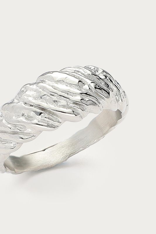 My Jewellery Ring hammered croissant Silver MJ17034