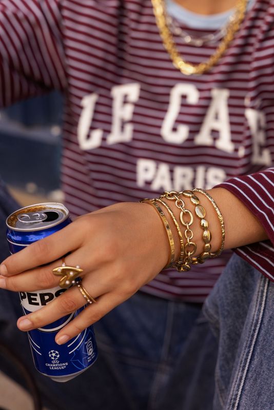 My Jewellery Bangle hammered Gold MJ16894