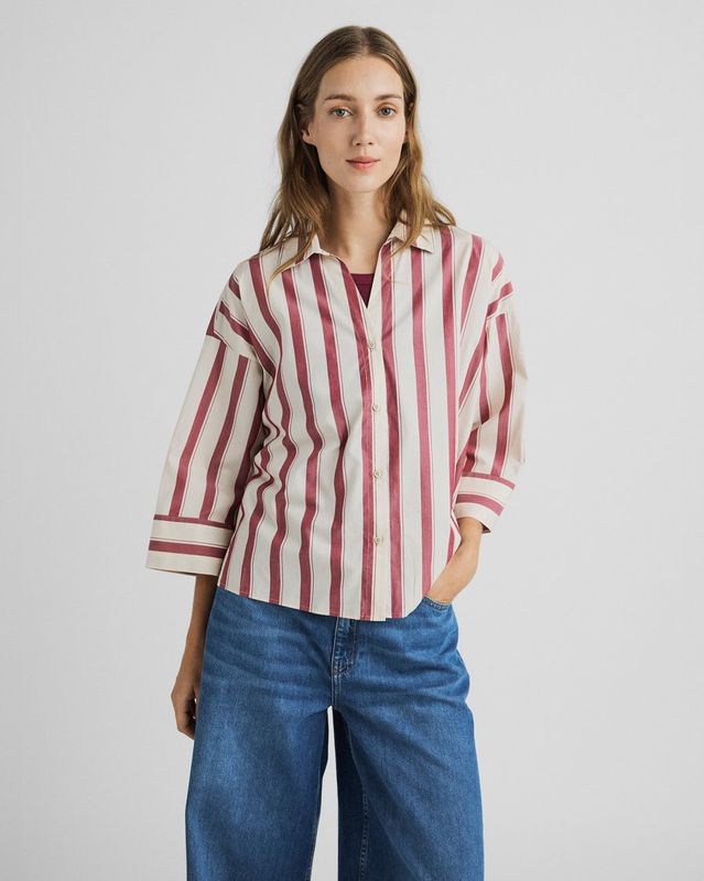 MSCH Copenhagen MSCHSusana Selmina 3 4 Shirt STP Rhodode Oatmeal 20152