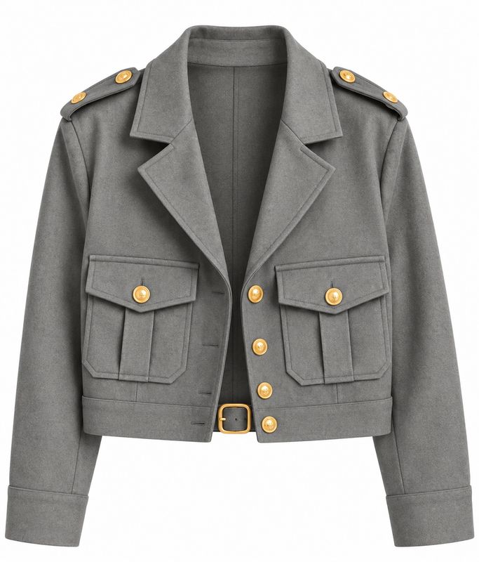 Ambika jacket met knopen grey chao 26l606