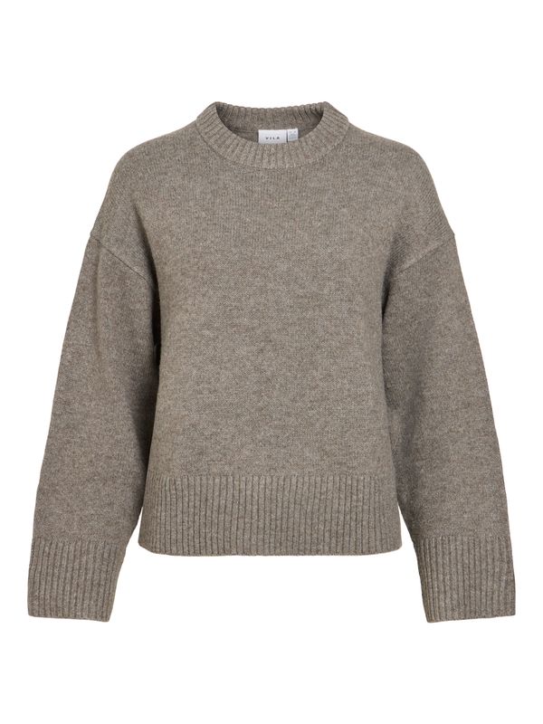Vila VISIA L/S O-NECK KNIT PULLOVER Falcon/MELANGE 14120347