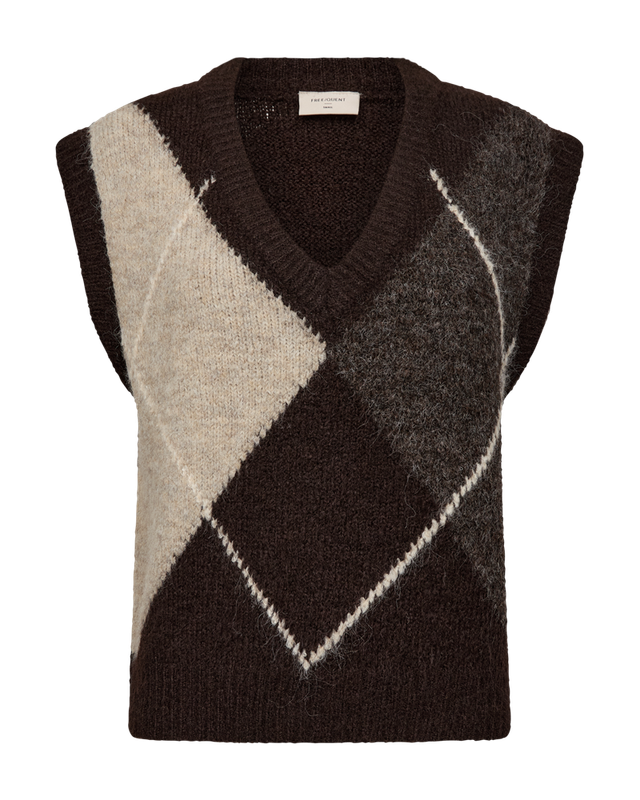 Freequent FQGRSLULU-WAISTCOAT Mole Mel w. Oyster Grey Mel 211715