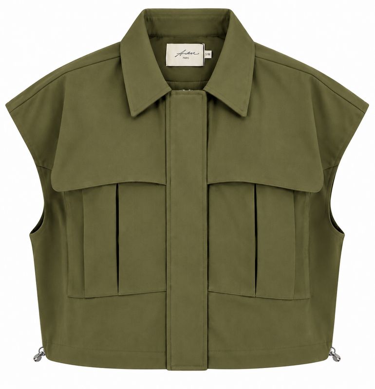 Ambika gilet met zakken green Kime