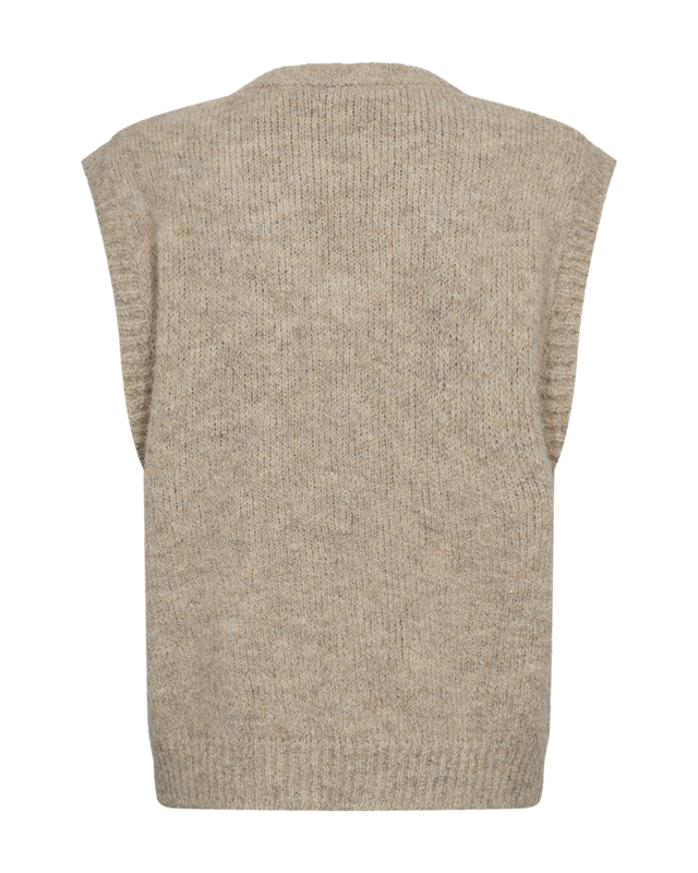 Freequent FQGRSLULU-WAISTCOAT Oyster Grey Mel w. Iris Mel 211715