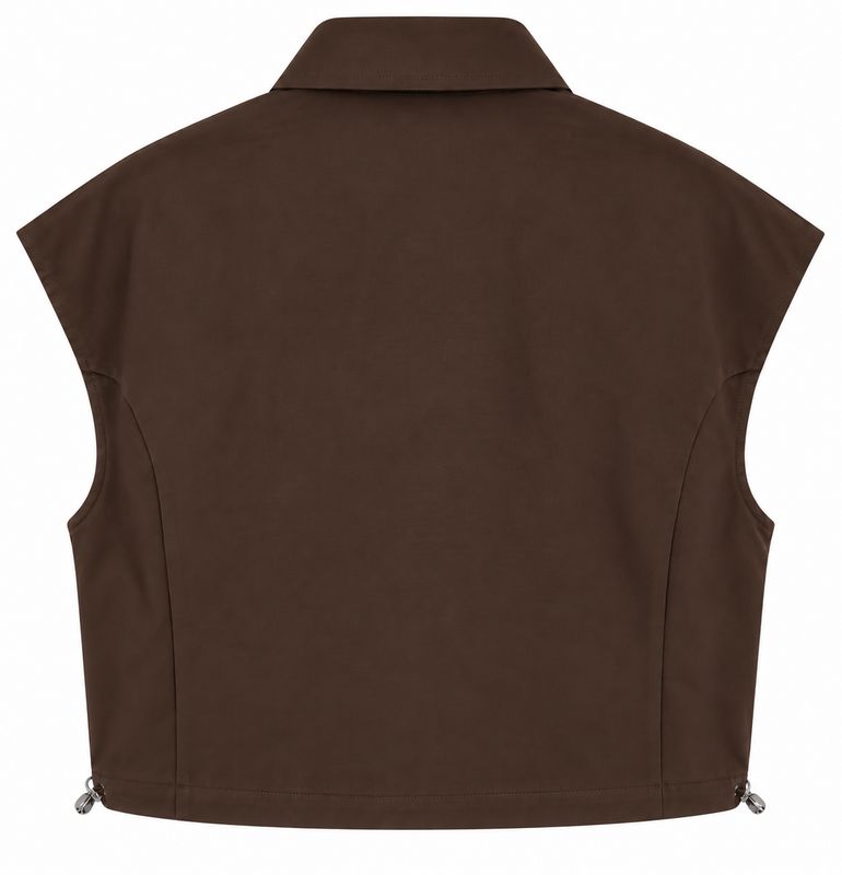Ambika gilet met zakken coffee Kime