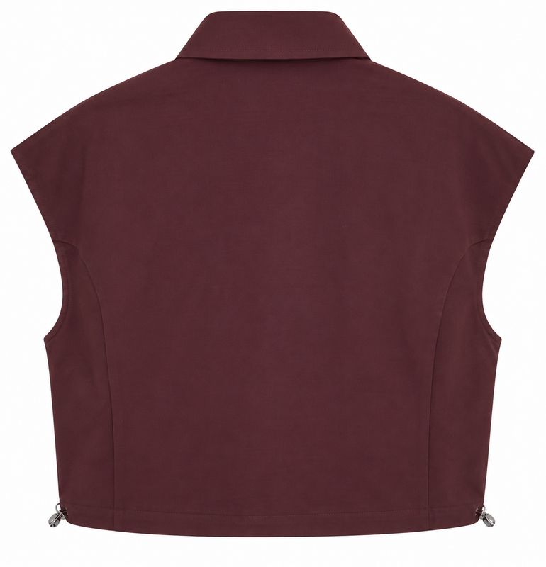 Ambika gilet met zakken plum Kime
