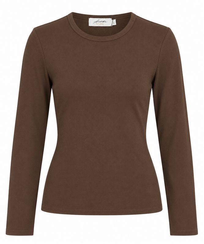 Ambika basic top l/s coffee Ada AO55-93