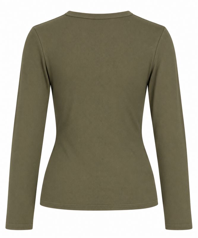 Ambika basic top l/s dark olive Ada AO55-93