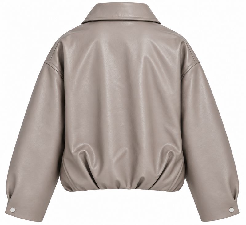 Ambika leather look jacket beige Amelia-leather