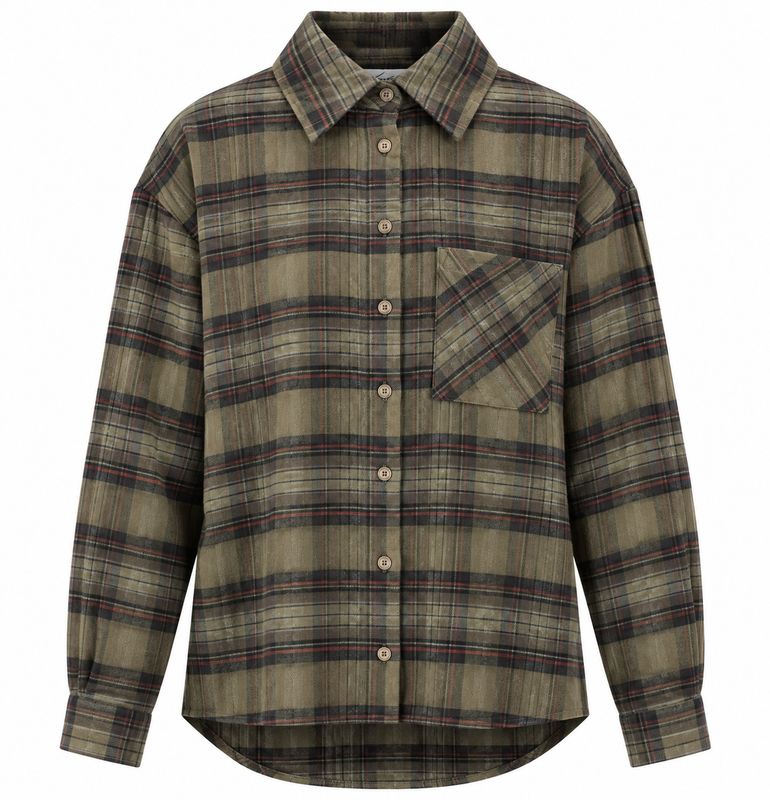 Ambika blouse ruit green check Kristien