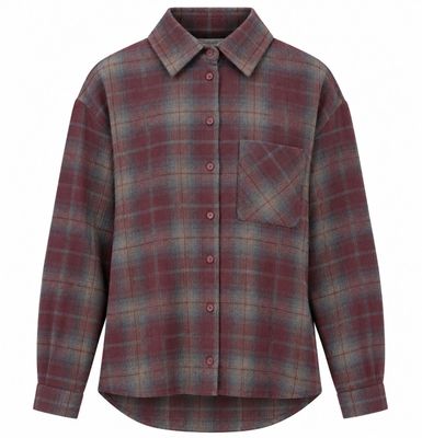 Ambika blouse ruit burgundy check Kristien