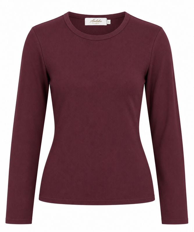 Ambika basic top l/s plum Ada AO55-93