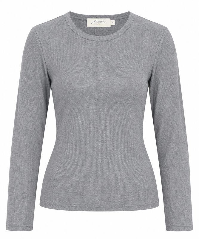 Ambika basic top l/s grey Ada AO55-93