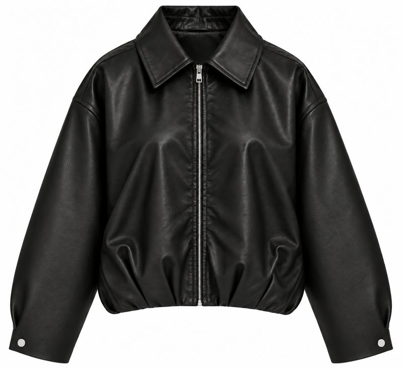 Ambika leather look jacket black Amelia-leather