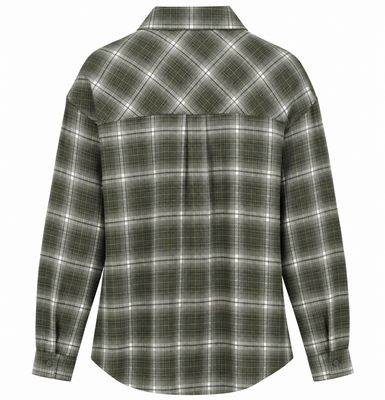 Ambika blouse ruit dark green check Kristien