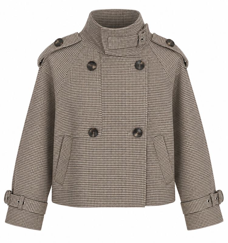 Nameless Ruit trenchcoat Bruin Check V370