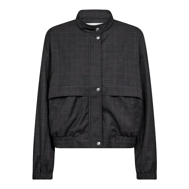 Co'couture EloraCC check jacket dark grey 500303