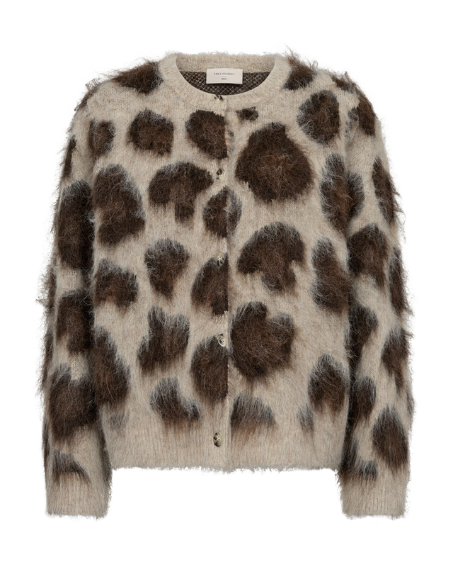 Freequent FQLIPPI-CARDIGAN Oyster Grey Mel w. Mole Mel 211722