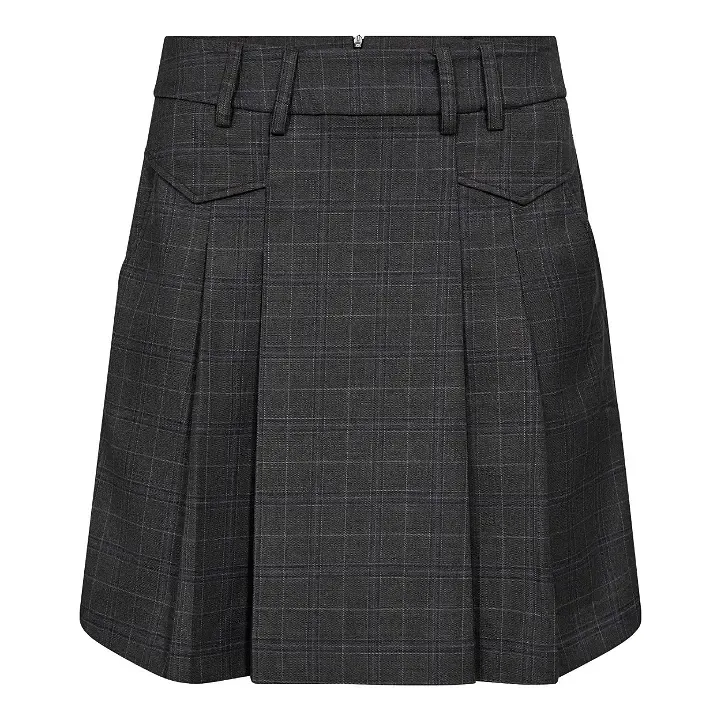 Co'couture EloraCC pocket pleat mini skirt dark grey 500436