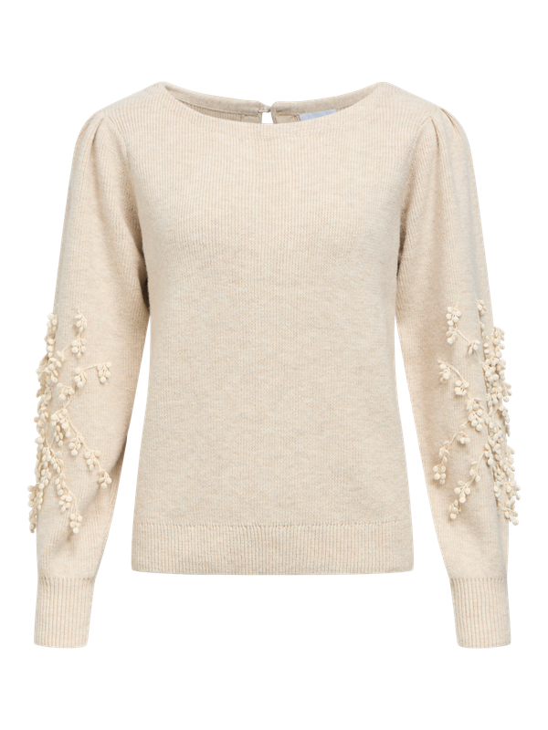 Object OBJJUCCA L/S RE KNIT PULLOVER 146 Birch/Melange 23049809