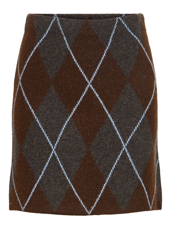 Vila VIARGYLE KNIT SKIRT/BFS Dark Grey Melange/COFFE BEAN/B 14119460