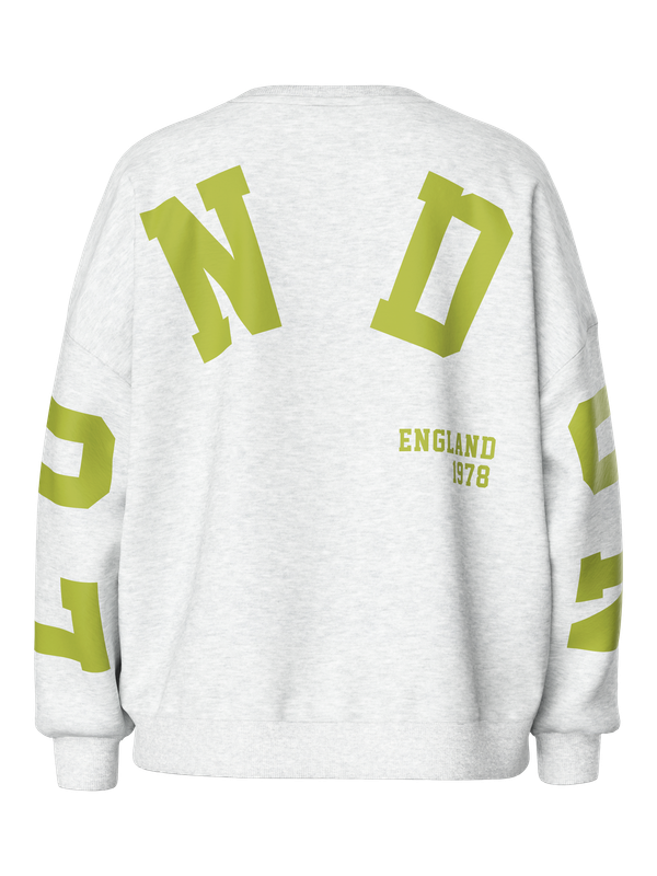 Pieces PCCHILLI FANY LS O-NECK OVER. SWEAT: Light Grey Melange/LONDON 17164992