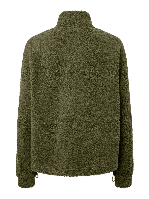 Pieces PCKATTY TEDDY HIGH NECK HALF ZIP JA: Sphagnum 17167297