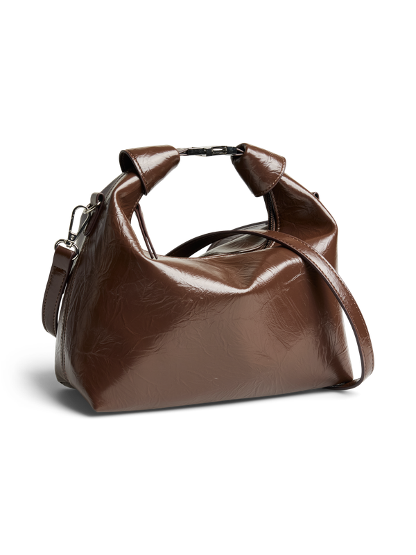 Pieces PCEMMA PATENT CROSS BODY BAG PU Chocolate Plum 17167833