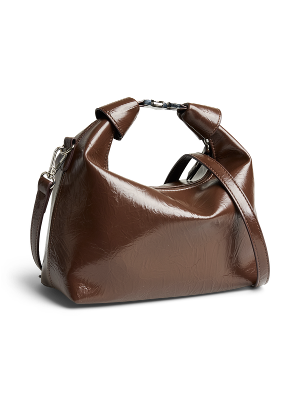 Pieces PCEMMA PATENT CROSS BODY BAG PU Chocolate Plum 17167833