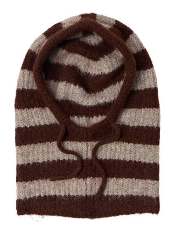Object OBJMILU KNIT BALACLAVA NOOS Seal Brown/Humus 23043040