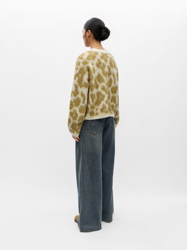 Object OBJPIPSY L/S RE KNIT PULLOVER 146 Birch/Fennel seed + opal gray 23049734