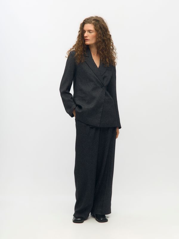 Object OBJSANJA L/S WAISTED BLAZER NOOS Black/Melange 23049255